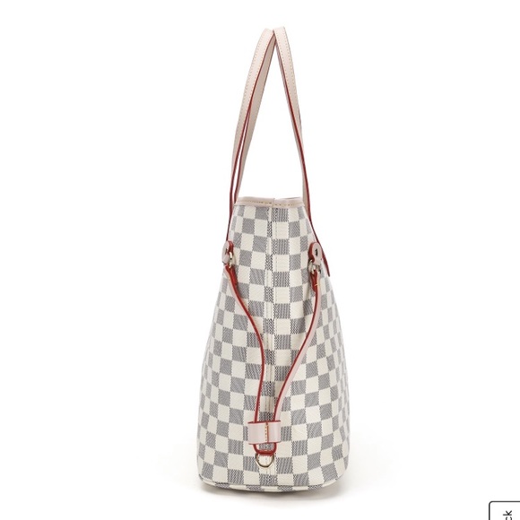 richports checkered tote shoulder bolsa